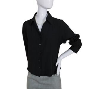 Christopher & Banks Black Button Down Shirt